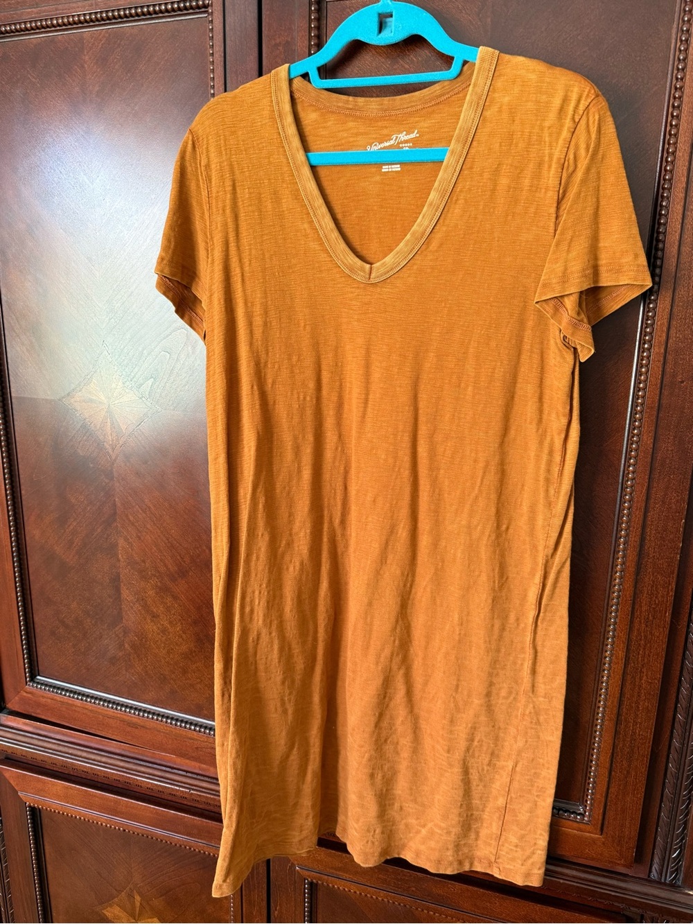 Universal Thread Rust Orange V-Neck Midi Dress